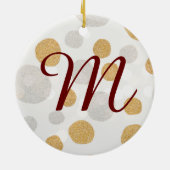 Décoration En Céramique Argent et or Arbre initial (Dos)