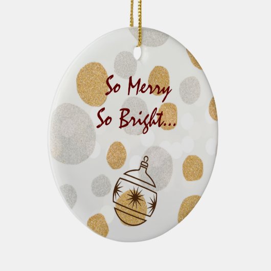 Décoration En Céramique Argent et Or Merry (Droite)