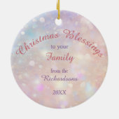 Décoration En Céramique Argent rose Noël Angel fille (Dos)