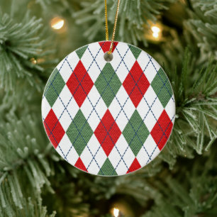 Décoration En Céramique Argyle de Noël