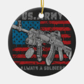 DÉCORATION EN CÉRAMIQUE ARME MACHINE AK47 (Devant)