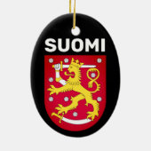 Décoration En Céramique Armoiries de Finlande (Dos)