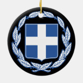 Décoration En Céramique Armoiries de la Grèce (Dos)