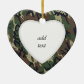 Décoration En Céramique Arrière - plan militaire de Woodland Camouflage (Devant)