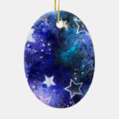 Décoration En Céramique Arrière - plan spatial avec étoiles (Dos)