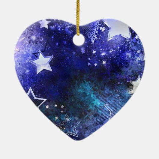 Décoration En Céramique Arrière - plan spatial avec étoiles (Dos)