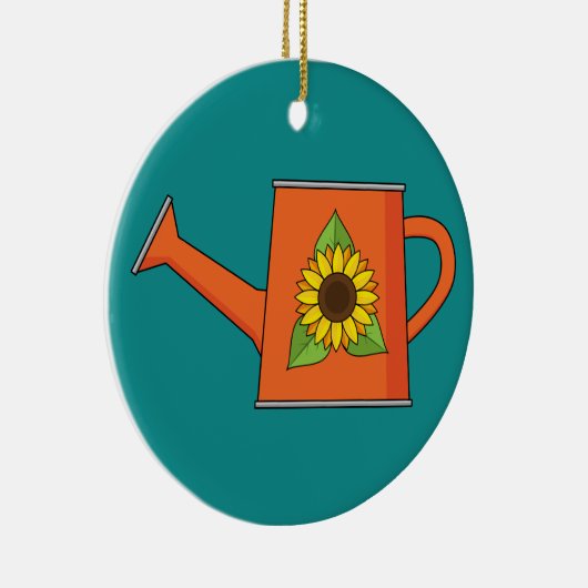 Décoration En Céramique Arrosage orange avec tournesol (Droite)