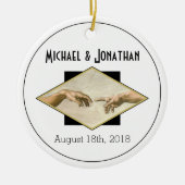 Décoration En Céramique Art classique Gay Mariage Keepsaké (Devant)