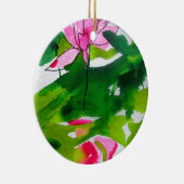 Décoration En Céramique Art de fleur d'aquarelle abstraite de nénuphar (Droite)