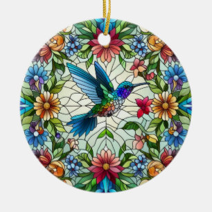 Décoration En Céramique Art de verre coloré, Colibri en verre coloré
