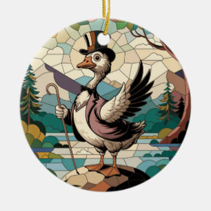 Décoration En Céramique Art de Verre Coloré, Verre Coloré Silly Goose