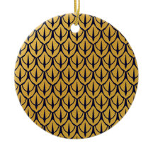 Art Deco Dragon Scales - Blue and Gold Scales