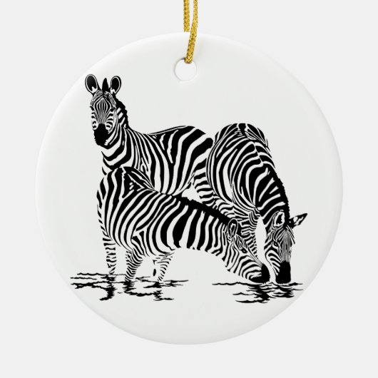 Décoration En Céramique Art déco Zebra (Devant)