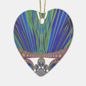 Décoration En Céramique Art Décoratif Bleu d'Afrique Design Imprimer (Gauche)