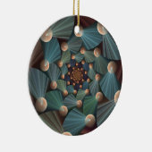 Décoration En Céramique Art Fractal Abstrait Avec Profondeur Bleu Brown Ar (Droite)