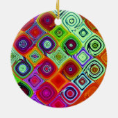 Décoration En Céramique Art numérique de Noël mosaïque (Dos)