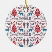 Décoration En Céramique art populaire scandinave de noël (Devant)