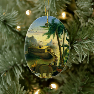 Décoration En Céramique Art populaire victorien vintage, Arche de Noé par 