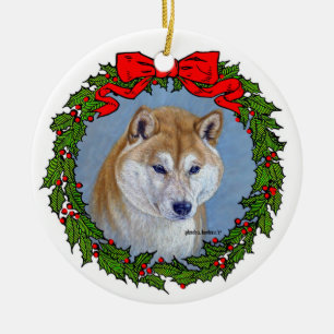 Décoration En Céramique Art Shiba Inu par Glenda S. Harlan