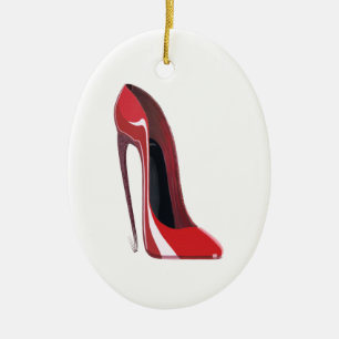 Décoration En Céramique Art stylet rouge de chaussure de talon fou