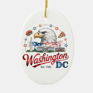 Décoration En Céramique Artisan Washington DC Céramique Ornament, monument