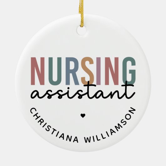 Décoration En Céramique Assistant infirmier personnalisé (Dos)