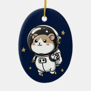 Décoration En Céramique Astronaute Hamster