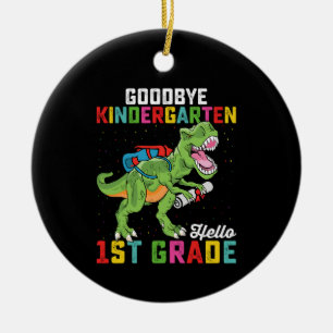 Décoration En Céramique Au revoir maternelle bonjour 1re année École T Rex