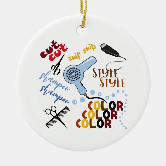 Décoration En Céramique Au Salon De Coiffure (Devant)