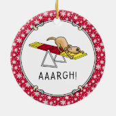 Décoration En Céramique AUJOURD'HUI ! Drôle effrayé chien agilité teeter (Dos)