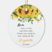 Décoration En Céramique Aujourd'hui une mariée Mère de la mariée Keepsaké (Gauche)