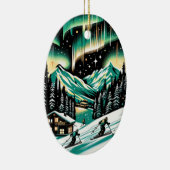 Décoration En Céramique Aurora Ski Adventure Noël (Droite)