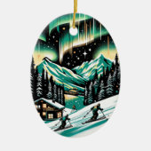 Décoration En Céramique Aurora Ski Adventure Noël (Devant)
