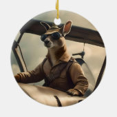 Décoration En Céramique Aussie Kangaroo Avion Pilote, (Dos)