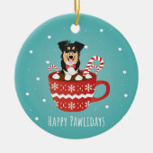 Décoration En Céramique Aussie Mix Noël Joyeux Pawlidays (Devant)