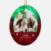 Décoration En Céramique Australian Shepherd Noël personnalisé (Droite)