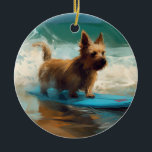 Décoration En Céramique Australian Terrier Beach Surfing Paining<br><div class="desc">Plongez dans le monde ludique de l'aventure canine avec cette peinture captivante. Un chien en ébullition se rend aux vagues, chevauchant habilement le surf sur une plage baisée par le soleil. L'oeuvre d'art vibrante capte magnifiquement l'essence de l'excitation au bord de la plage tandis que le chien court sans crainte...</div>