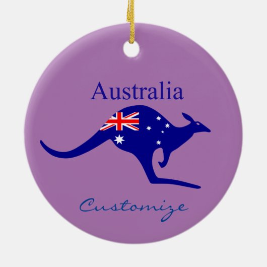 Décoration En Céramique Australie Drapeau Kangaroo Thunder_Cove (Dos)