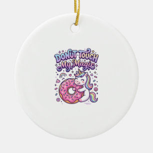 Décoration En Céramique Autocollant idée cadeau magique Licorne Donut Touc