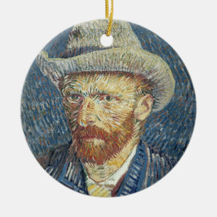 Décoration En Céramique Autoportrait de Vincent van Gogh   avec le chapeau