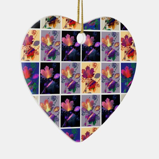 Décoration En Céramique Autumn Leaves Rustic Patchwork (Droite)