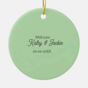 Décoration En Céramique Avec amour ajoutez le nom du couple mariage simple