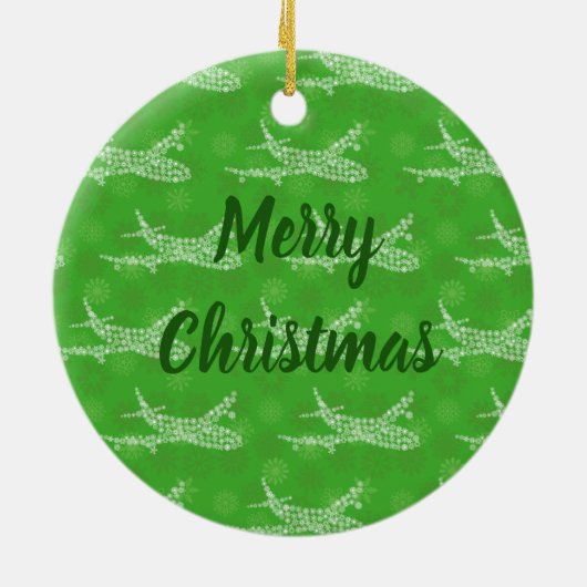 Décoration En Céramique Avion à neige (Dos)