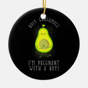 Décoration En Céramique Avocado Je Suis Enceinte Avec Un Garçon