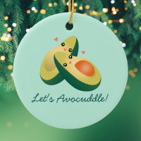 Avocuddle Funny Avocados Pun Humour Noël