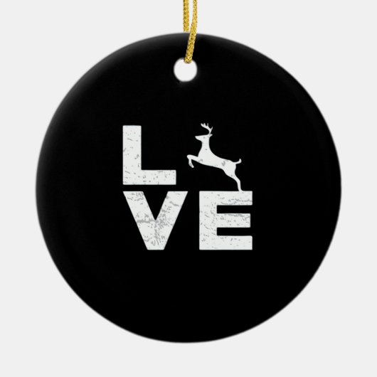 Décoration En Céramique Awesome Deer Lover Trendy Aesthetic DesignOrnament (Devant)