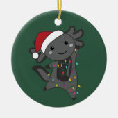 Décoration En Céramique Axolotl Joyeux Noël Animaux d'hiver Axolotls Ba (Devant)