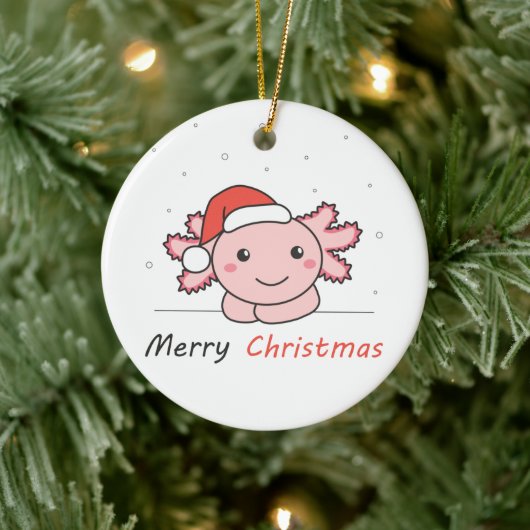 Décoration En Céramique Axolotl Noël Neige Animaux d'hiver Axolotls (Arbre)