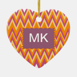 Décoration En Céramique Aztec Tribal ZigZag