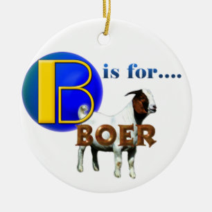 DÉCORATION EN CÉRAMIQUE B EST POUR L'ORNEMENT DE NOËL DE BOER (CHÈVRE)